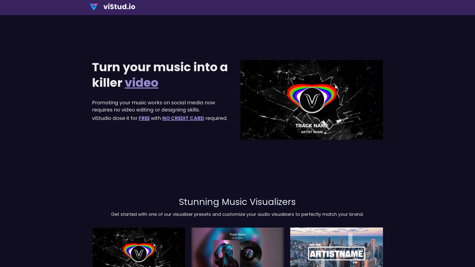 viStudio - Turn music into video in minutes for FREE