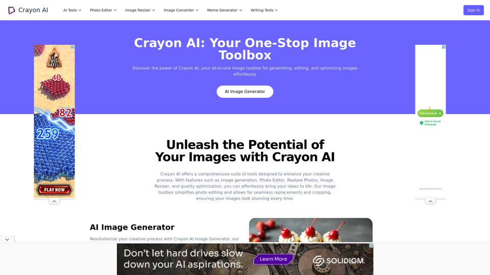 Your Best AI Image Assistant & AI Image Toolbox - Crayon AI