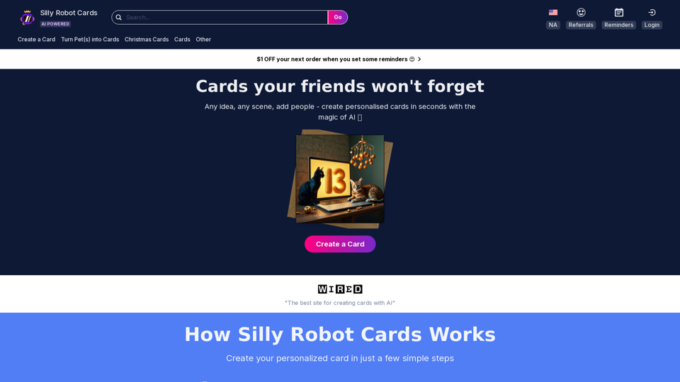 AI-Generated Greeting Cards | Create & Wow | Silly Robot Cards