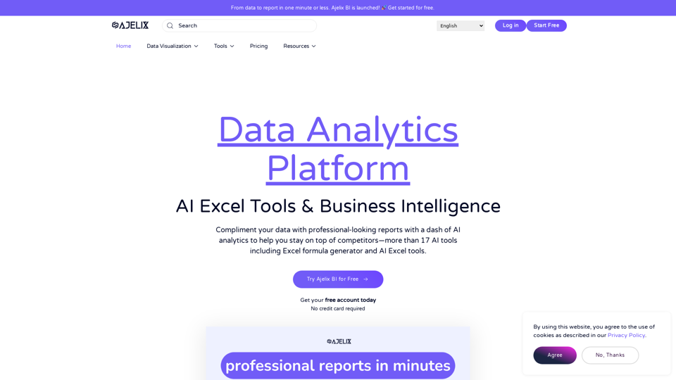数据分析平台:AI Excel 工具 & 商业智能 数据分析平台:AI Excel 工具 & 商业智能
