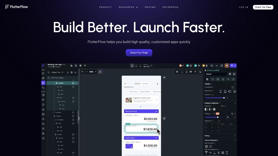 FlutterFlow - 快速构建高质量、个性化的应用程序! FlutterFlow - 快速构建高质量、个性化的应用程序!