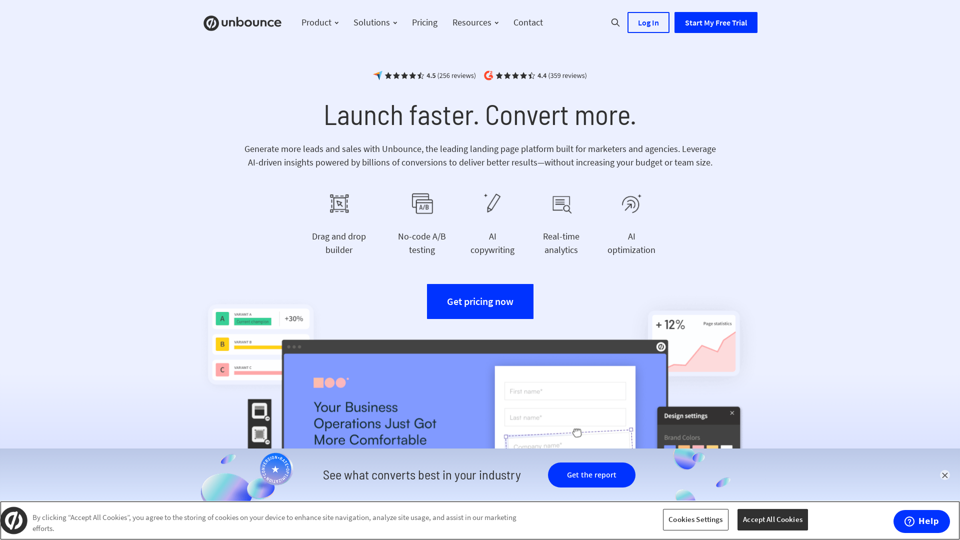 The Best Landing Page Builder and CRO platform | Unbounce