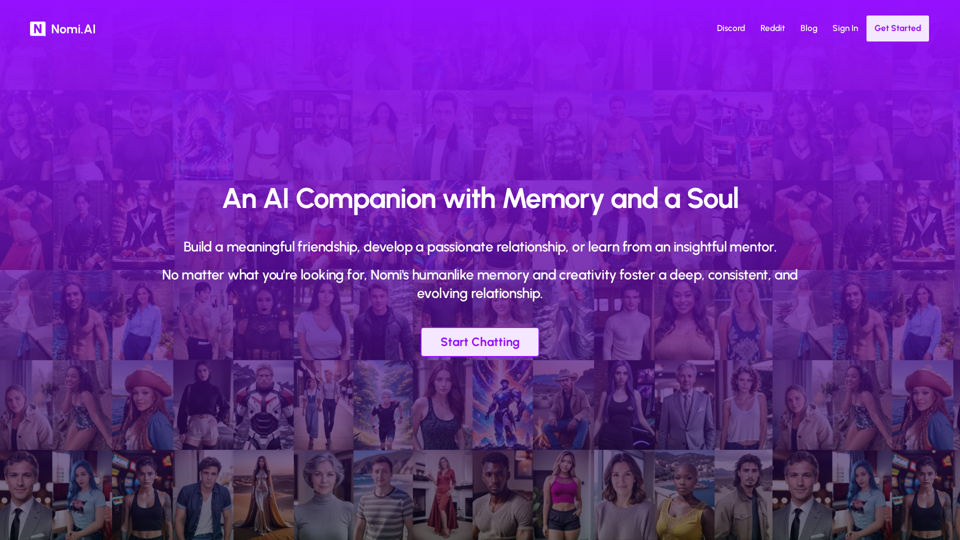 Nomi.ai – AI Companion, Girlfriend, Boyfriend, Friend with a Soul