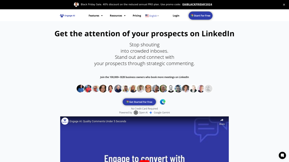 Engage AI | Generative AI for LinkedIn Comments and Content