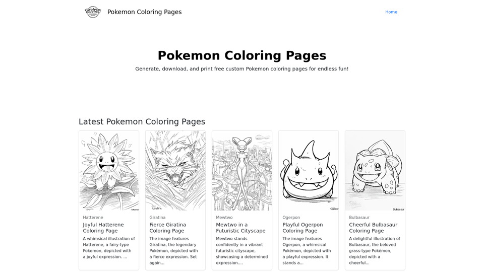 Pokemon Coloring Pages - Free,Printable