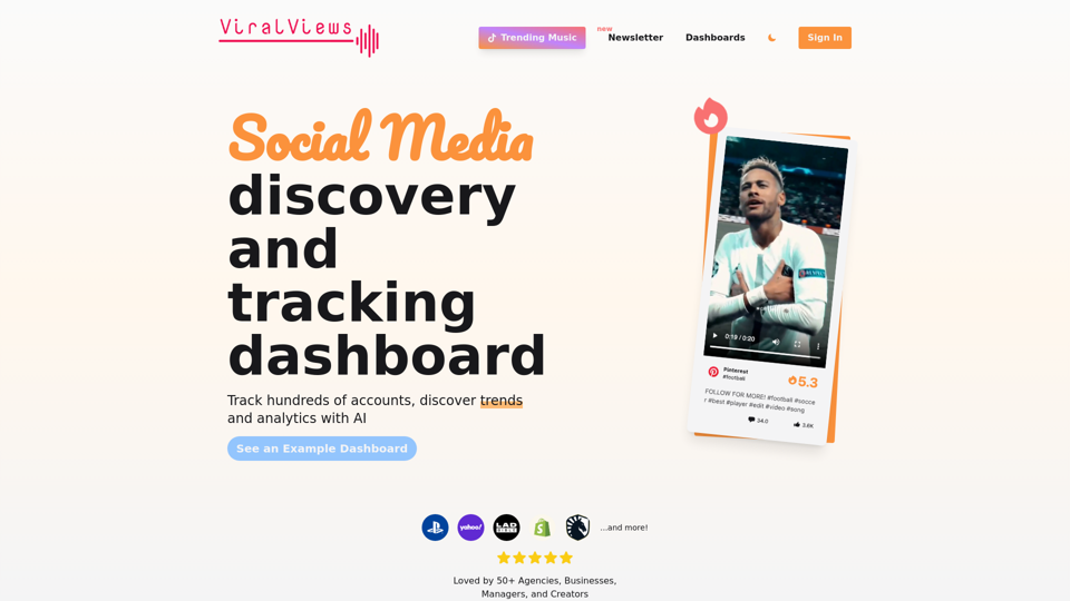 ViralViews - Discover Trending Viral Content across all social media platforms. TikTok, Instagram, Twitter, Reddit, Pinterest, and more.