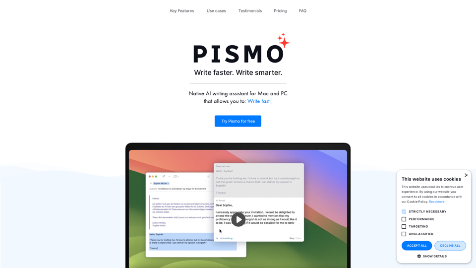 Pismo for Mac and Windows – Write faster. Write smarter.