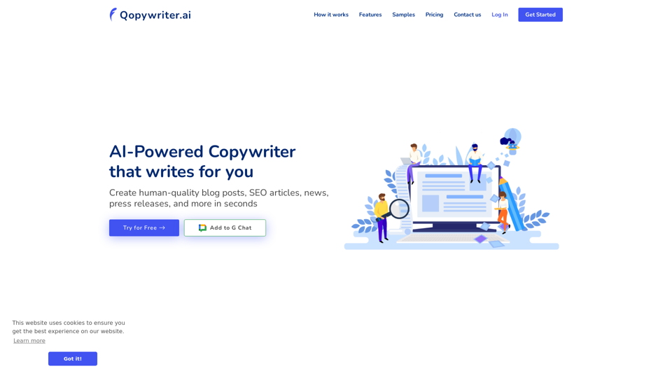 AI-Copywriting-Tool & AI-Inhaltsautor - Qopywriter.ai