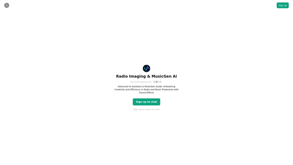 ChatGPT - Radio Imaging & MusicGen Ai