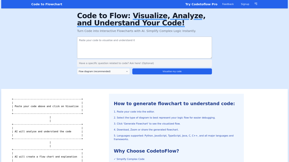 Code to Flow: Understand your code and flow