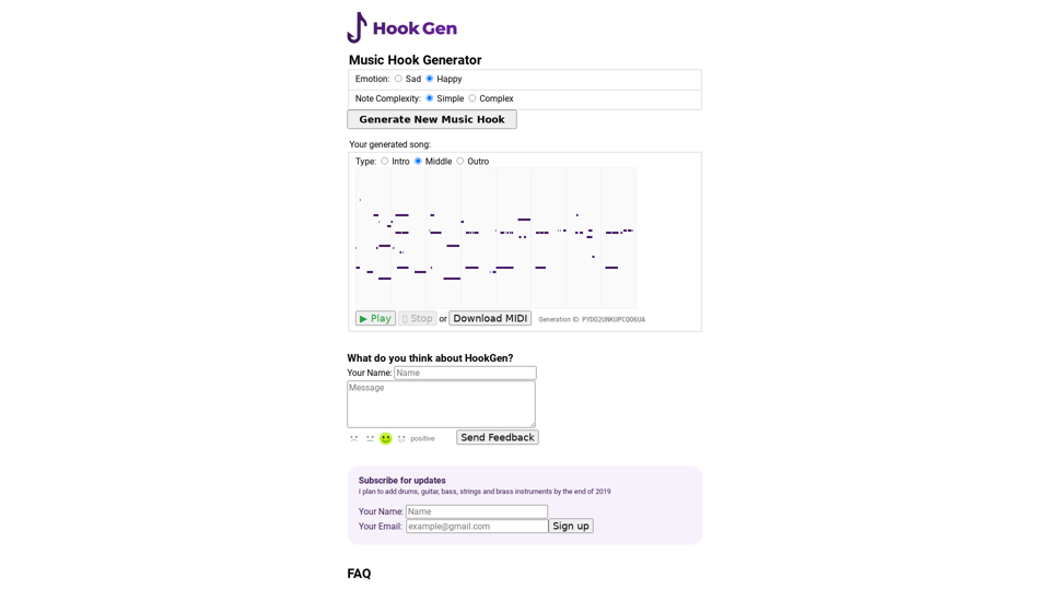 HookGen – Music Hook Generator