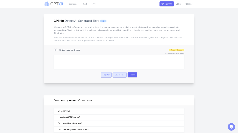 GPTKit - AI Generated Text Detector Tool for Chat GPT