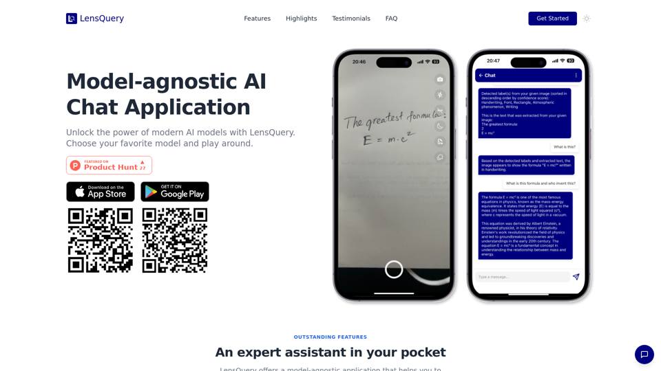 LensQuery - 모델에 구애받지 않는 AI 채팅 애플리케이션 LensQuery - 모델에 구애받지 않는 AI 채팅 애플리케이션