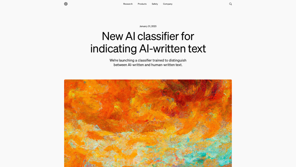 AI로 작성된 텍스트를 표시하는 새로운 AI 분류기 | OpenAI AI로 작성된 텍스트를 표시하는 새로운 AI 분류기 | OpenAI