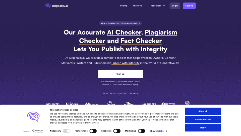 Originality AI Plagiarism and Fact Checker - Publish With Integrity