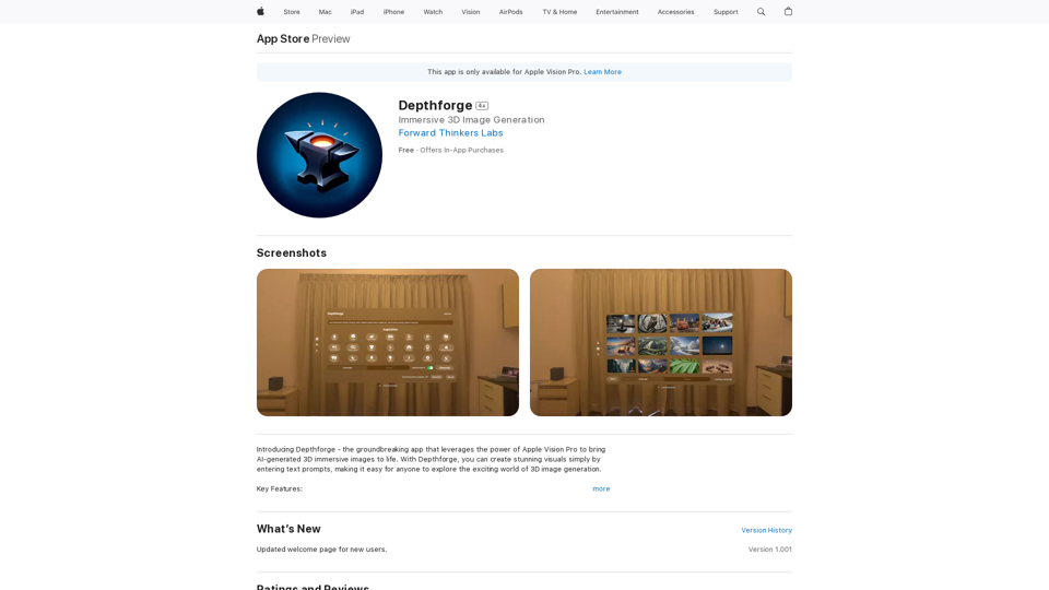 Depthforge im App Store