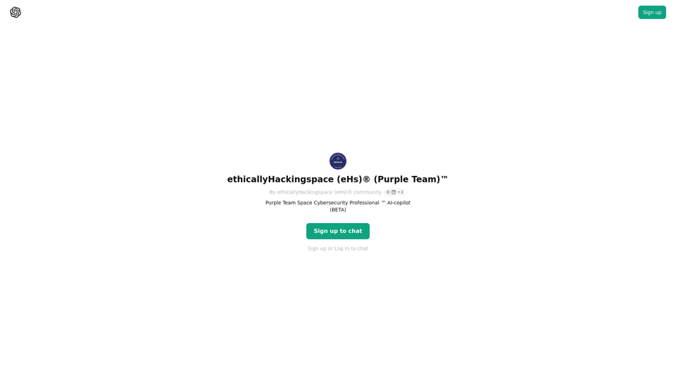 ChatGPT - ethicallyHackingspace (eHs)® (Purple Team)™