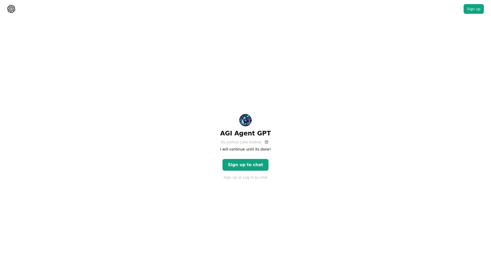 ChatGPT - AGI Agent GPT