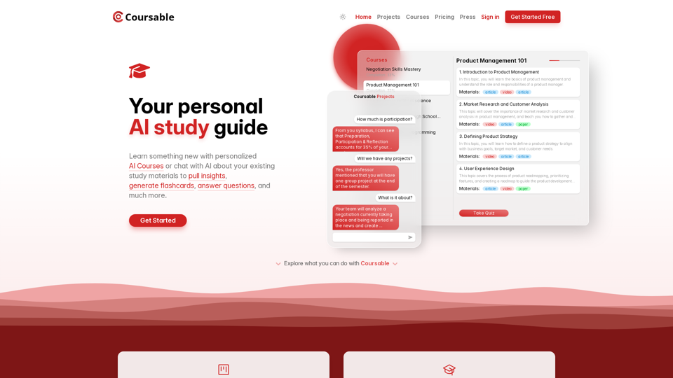 Coursable - Personal AI Study Guide
