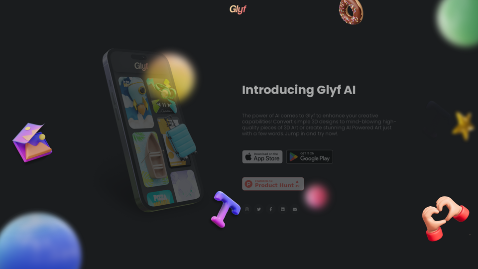 Glyf - Create 3D designs on phone