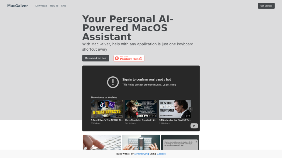 MacGaiver - The AI-powered MacOS Assistant