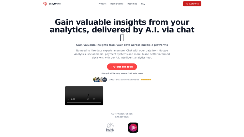 EasyLytics - A.I. Data Intelligence Tool