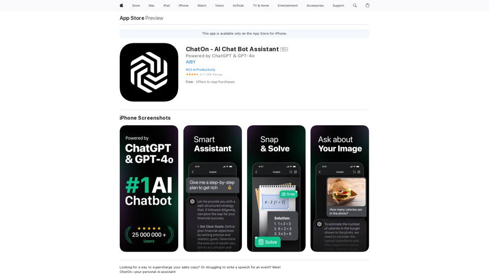 ChatOn - AI Chat Bot Assistant on the App Store