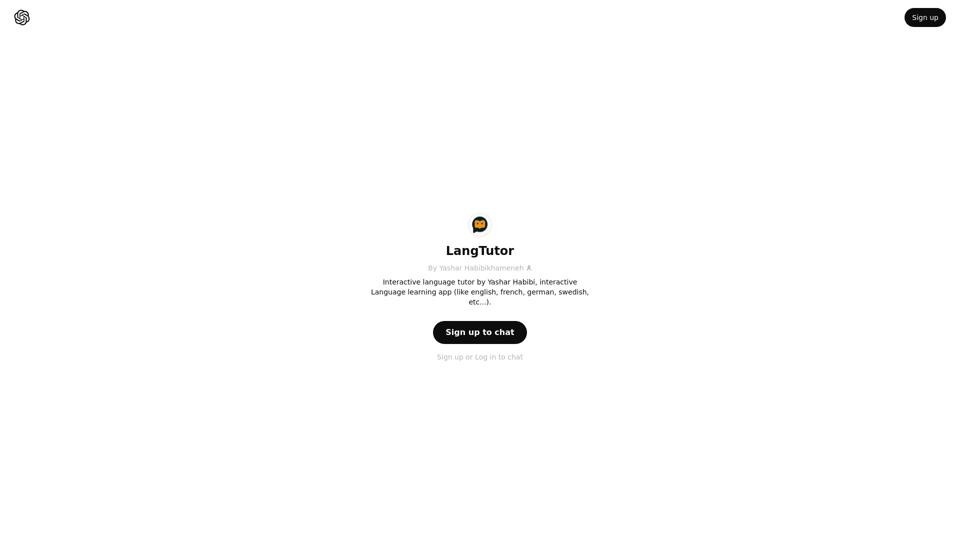 ChatGPT - LangTutor AI