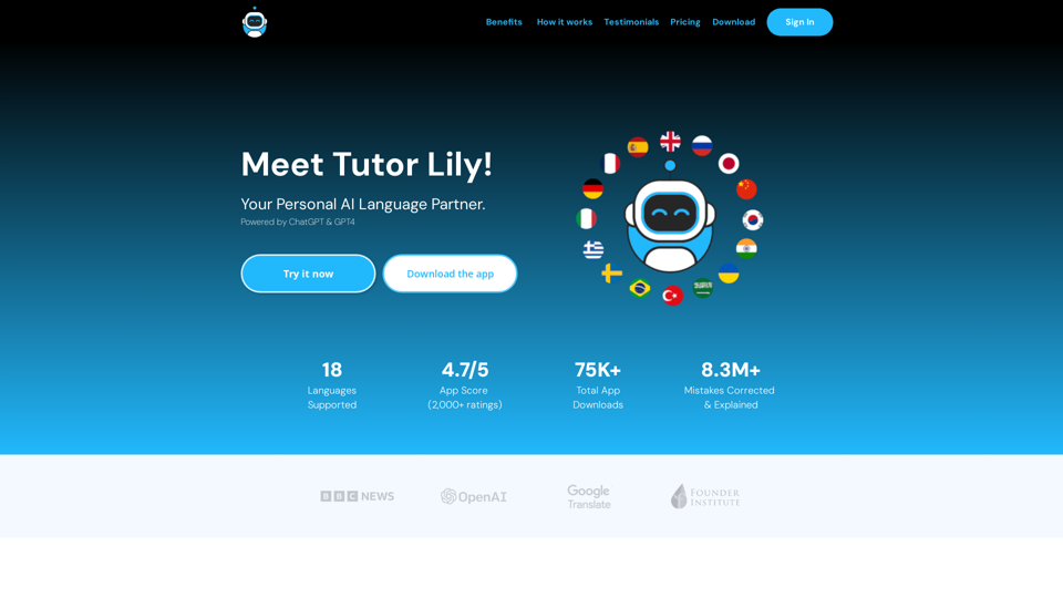 Home | Tutor Lily, your AI-Powered Language Partner