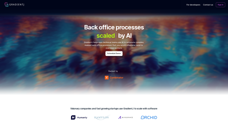 GradientJ: AI Automation For Your Back Office