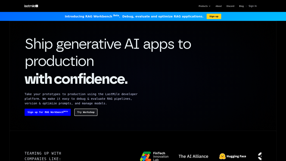 LastMile AI | Generative AI Developer Platform