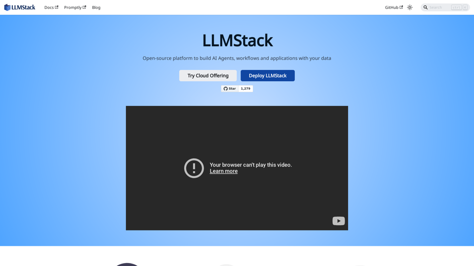 LLMStack | AI-Agenten in Minuten | Codefreies AI-App-Bauwerk | LLMStack