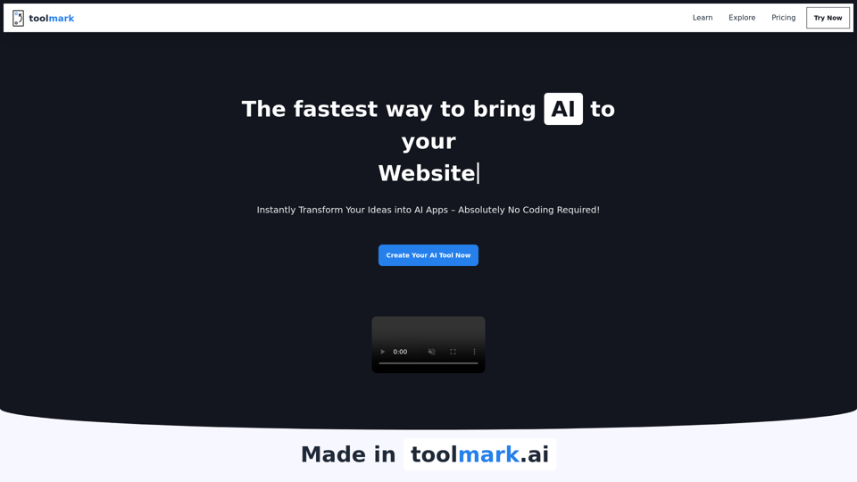 toolmark.ai - No-code AI Tool Builder