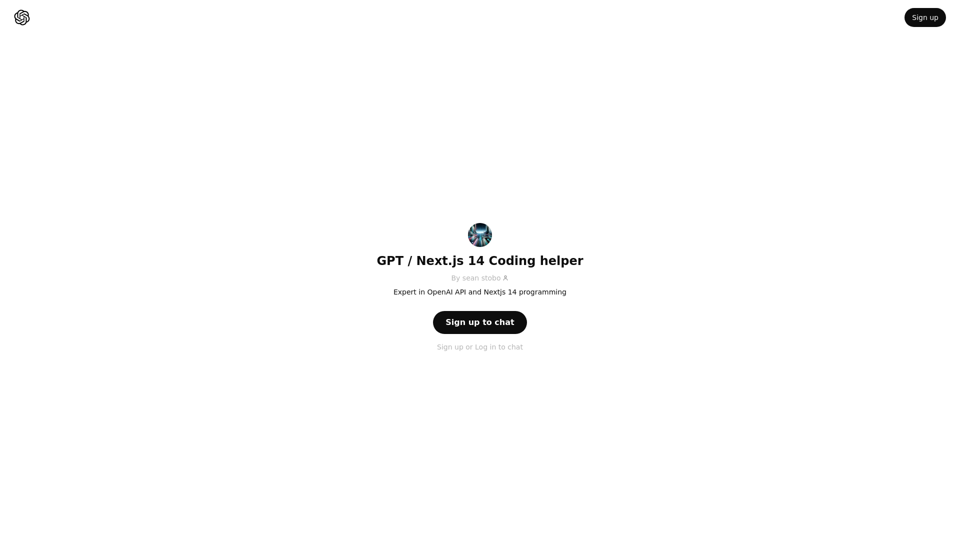 ChatGPT - GPT / Next.js 14 Coding-Hilfe