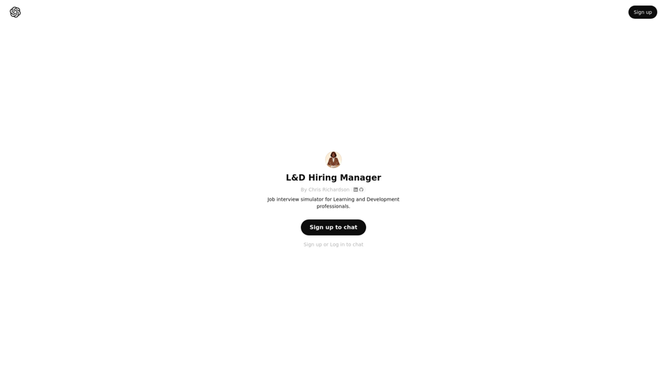 ChatGPT - L&D Hiring Manager