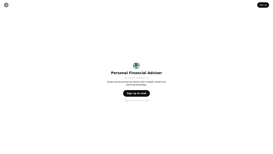 ChatGPT - Personal Financial Adviser