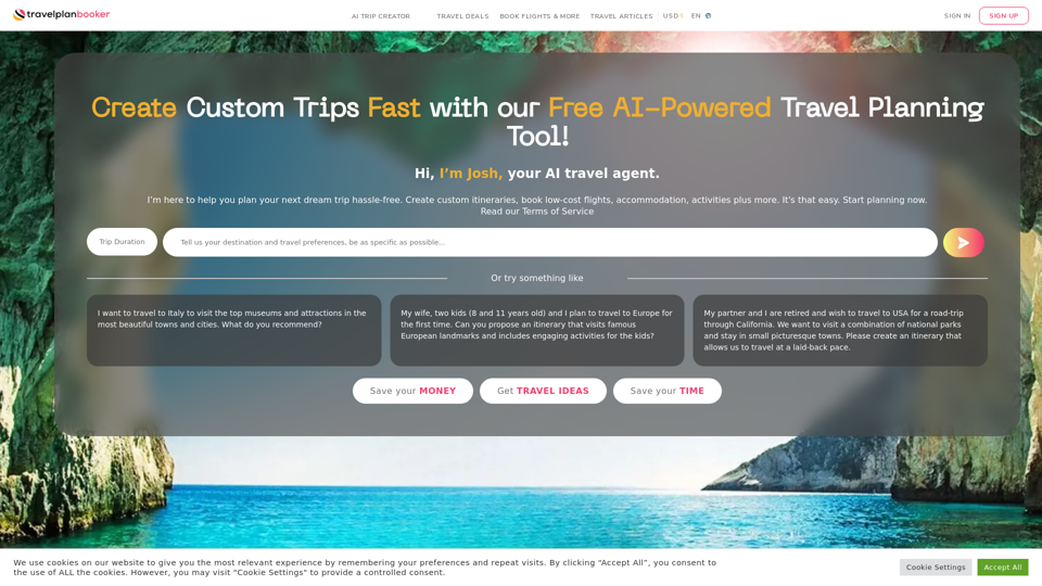 AI Trip Creator | travelplanbooker