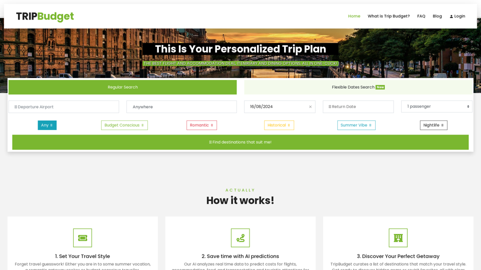 Trip Budget: AI Travel Planning and Cost Prediction