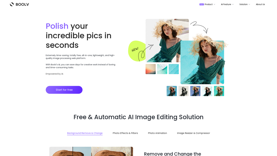 Free & Lightspeed AI Image Editing Platform - Boolv.Toolkit | 123