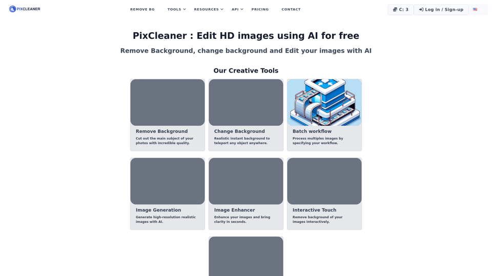 Pixcleaner - 무료 AI 이미지 편집: HD에서 배경 제거 및 변경 Pixcleaner - 무료 AI 이미지 편집: HD에서 배경 제거 및 변경