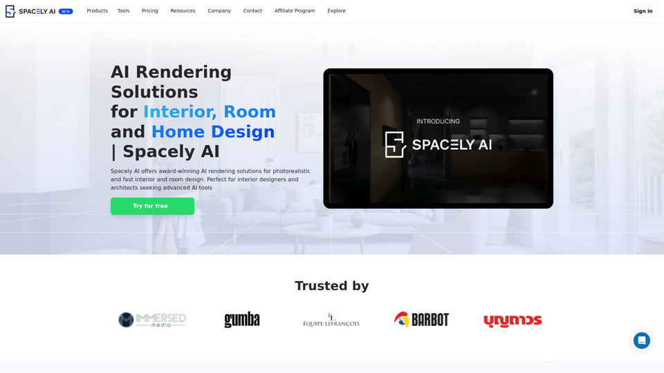 AI Rendering Solutions for Interior, Room and Home Design | Spacely AI