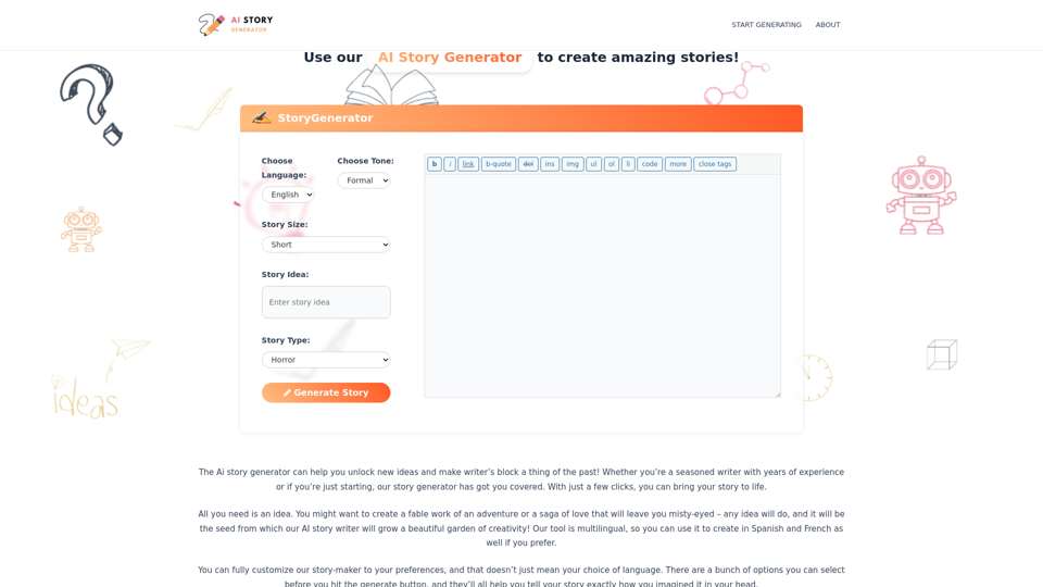 Ai Story Generator: Create Amazing Stories with Ai