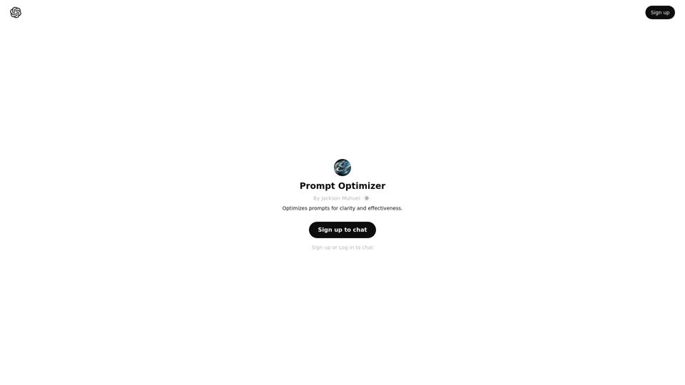 ChatGPT - Prompt Optimizer ChatGPT - Prompt Optimizer
