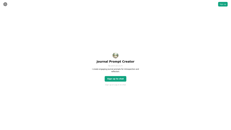 ChatGPT - Journal Prompt Creator