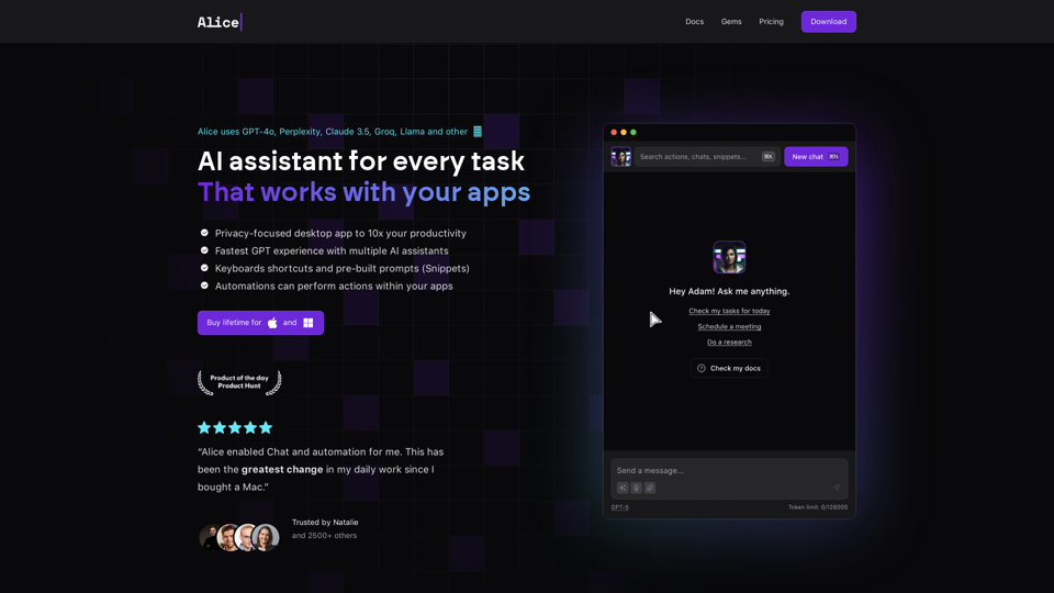 Alice - ChatGPT desktop app with superpowers!