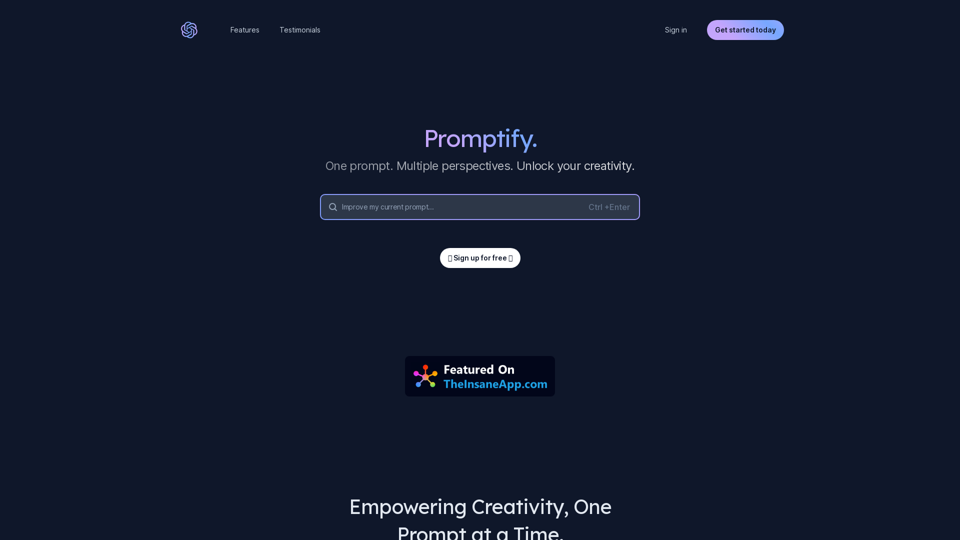 PromptifyPRO - Ein Prompt. Mehrere Perspektiven. Entdecken Sie Ihre Kreativität.