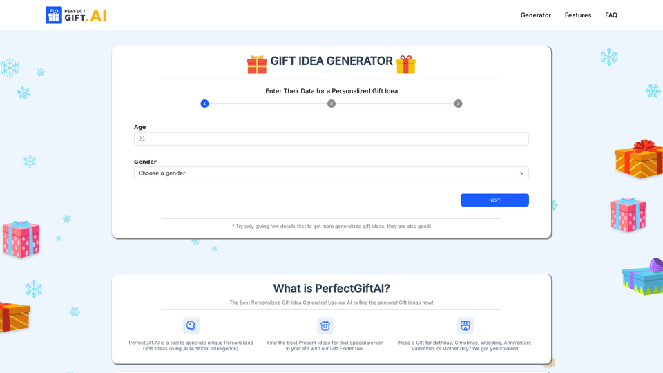 AI-Powered GIFT IDEAS Generator - PerfectGift.AI