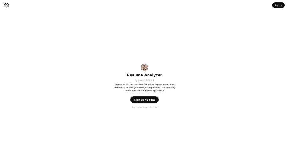 ChatGPT - Resume Analyzer