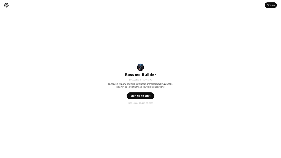 ChatGPT - Resume Builder ChatGPT - Resume Builder