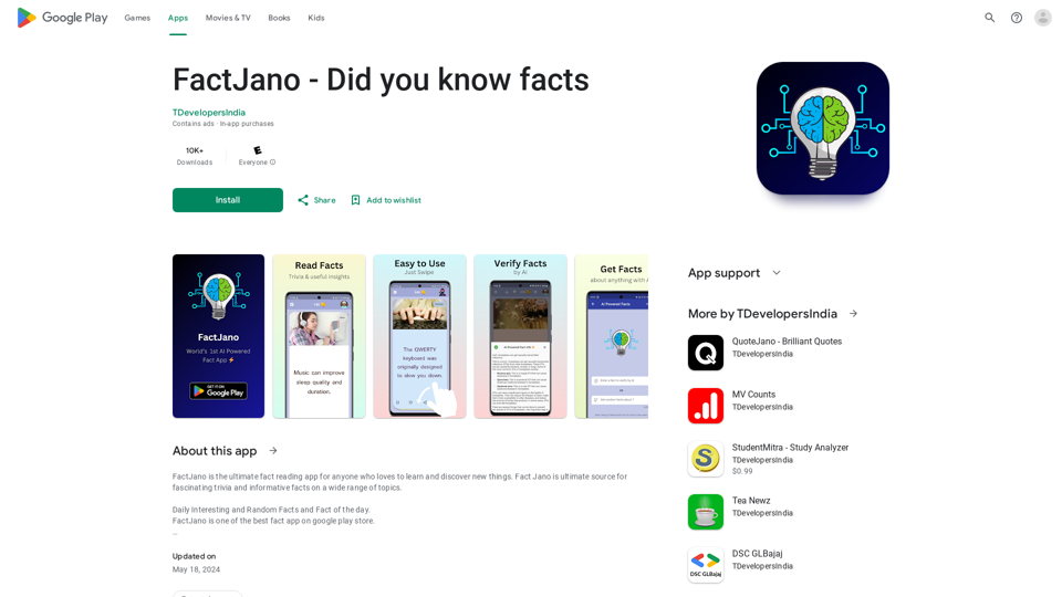 FactJano - Wusstest du, dass... - Apps auf Google Play